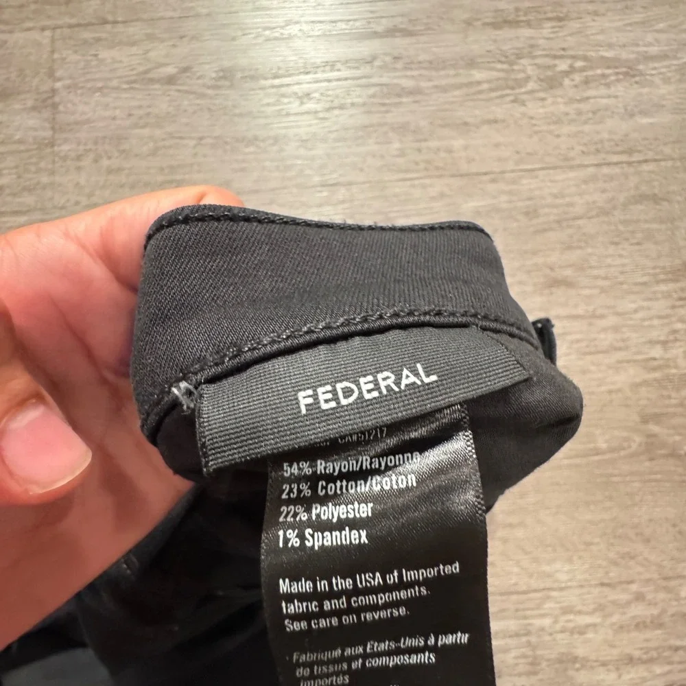 PAIGE Jeans Mens 33 Black Rayon Federal Slim Straight Quiet Luxury Comfort 34x32
